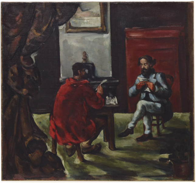 Cézanne - La Lecture de Paul Alexis chez Zola copy
